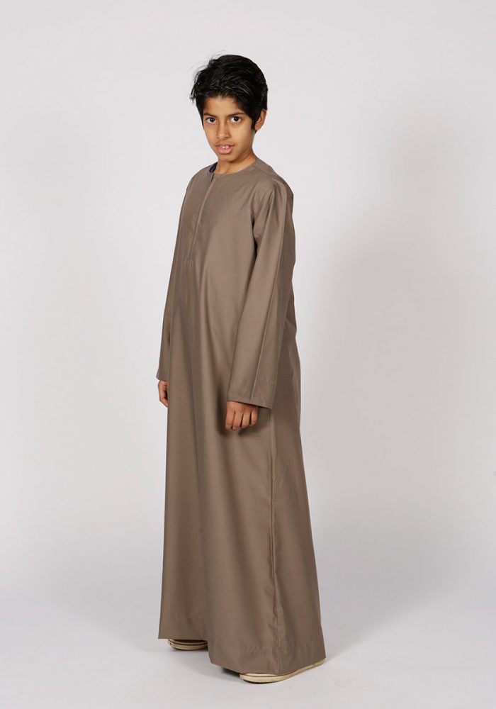 Omani Kids Thobe (Mocha) - Thobe London