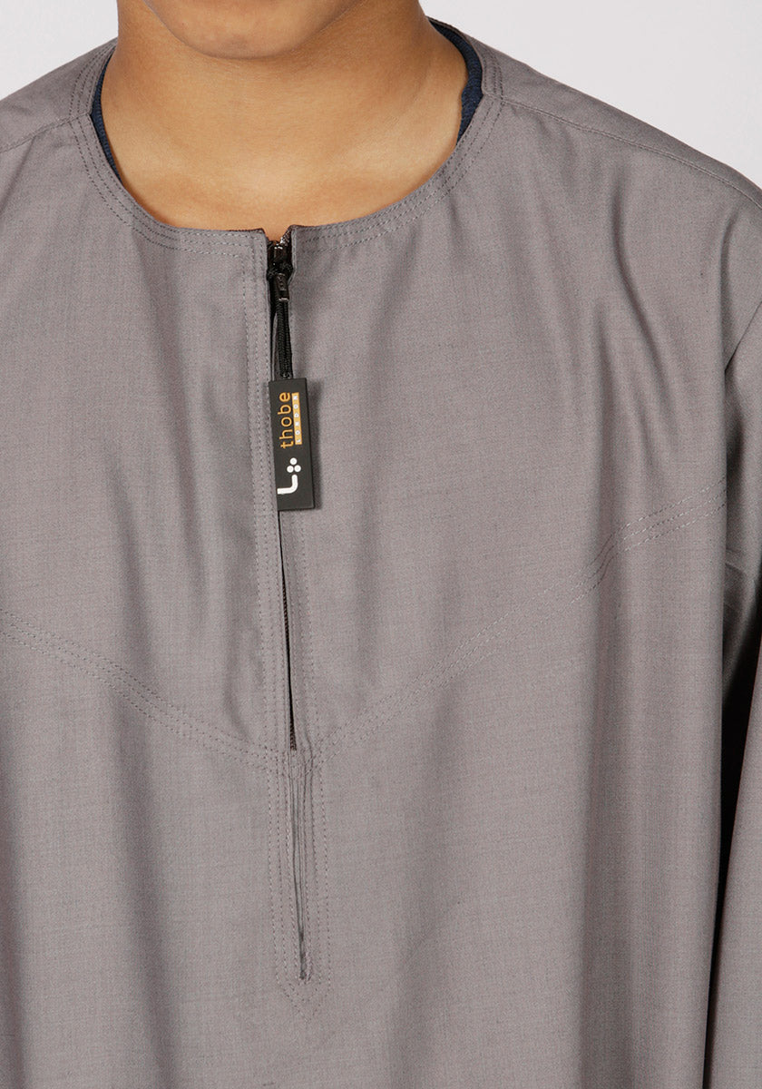 Omani Kids Thobe (Grey) - Thobe London