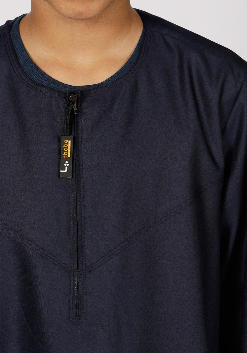 Omani Kids Thobe (Navy) - Thobe London