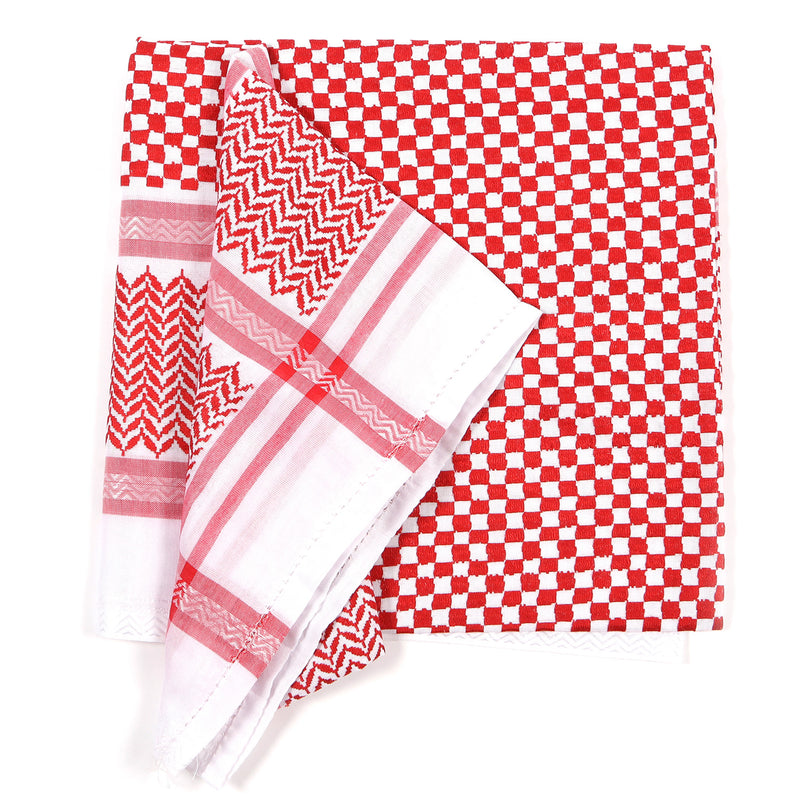 Saudi Arabian Red and White Shemagh headscarf - Thobe London