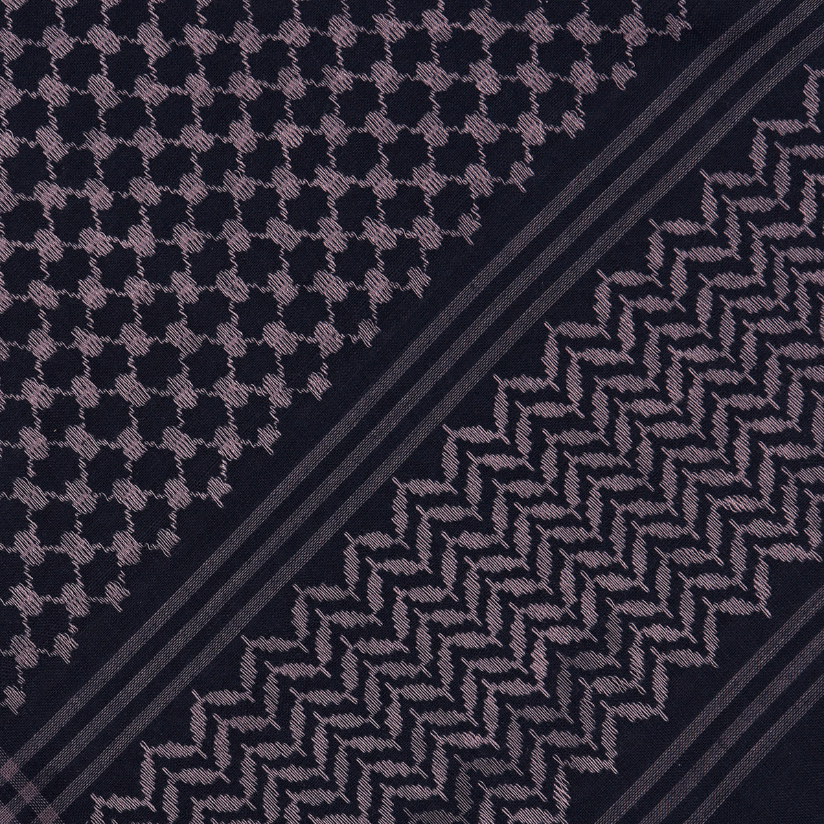 Arabian Navy headscarf with Premium Embroidery Shemagh