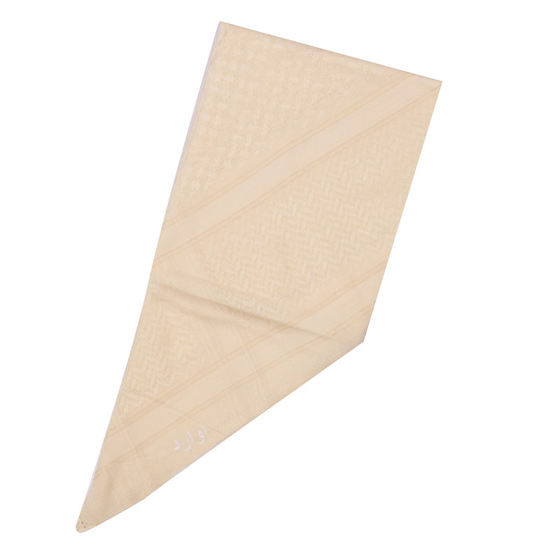 Arabian headscarf with Premium Ivory Embroidery Shemagh