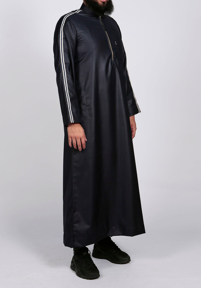 Navy Sport Stripe Jubba - Thobe London