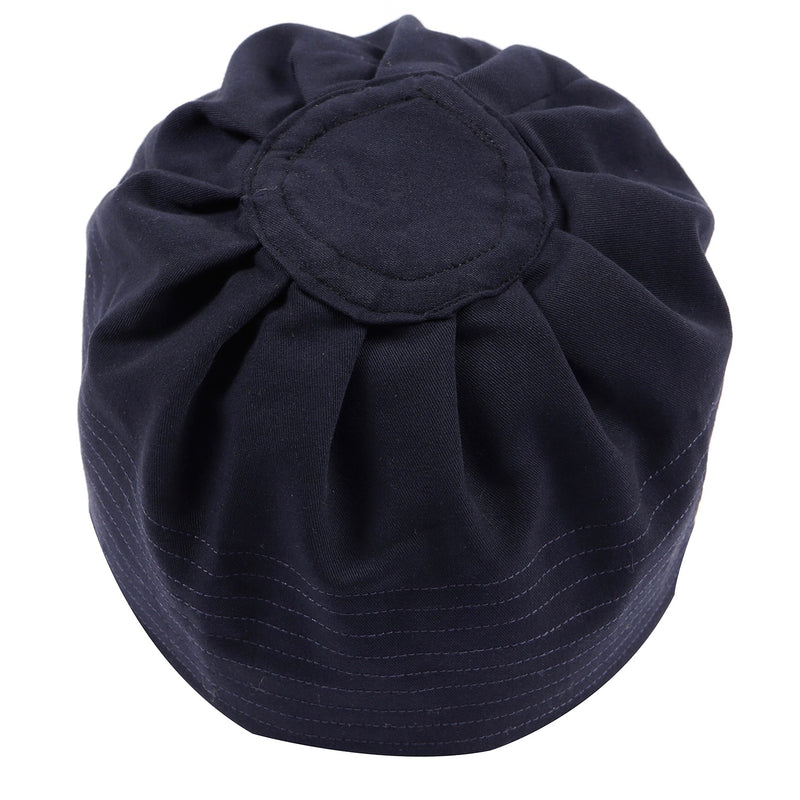 Navy Premium Kufi Prayer Hat with Pleats - Thobe London