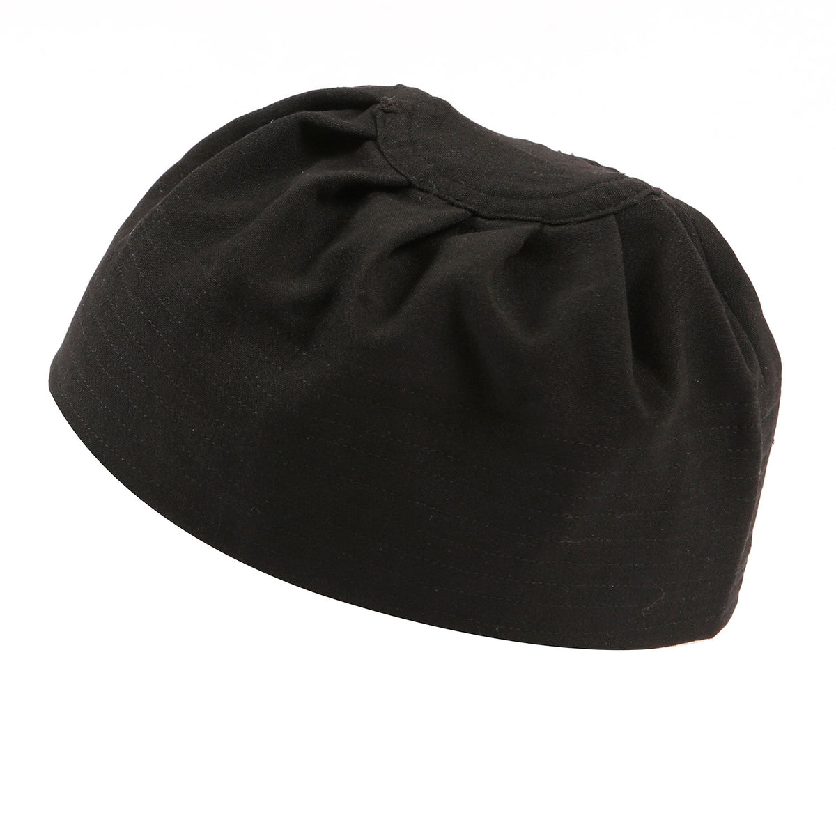 Black Premium Kufi Prayer Hat with Pleats - Thobe London