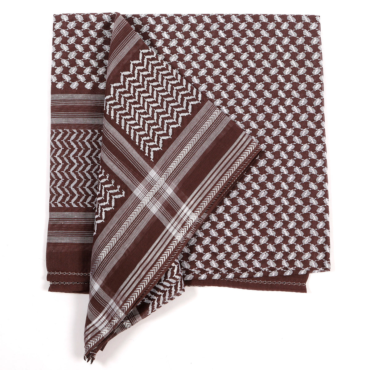 Arabian Maroon headscarf with Premium Embroidery Emirati Shemagh - Thobe London