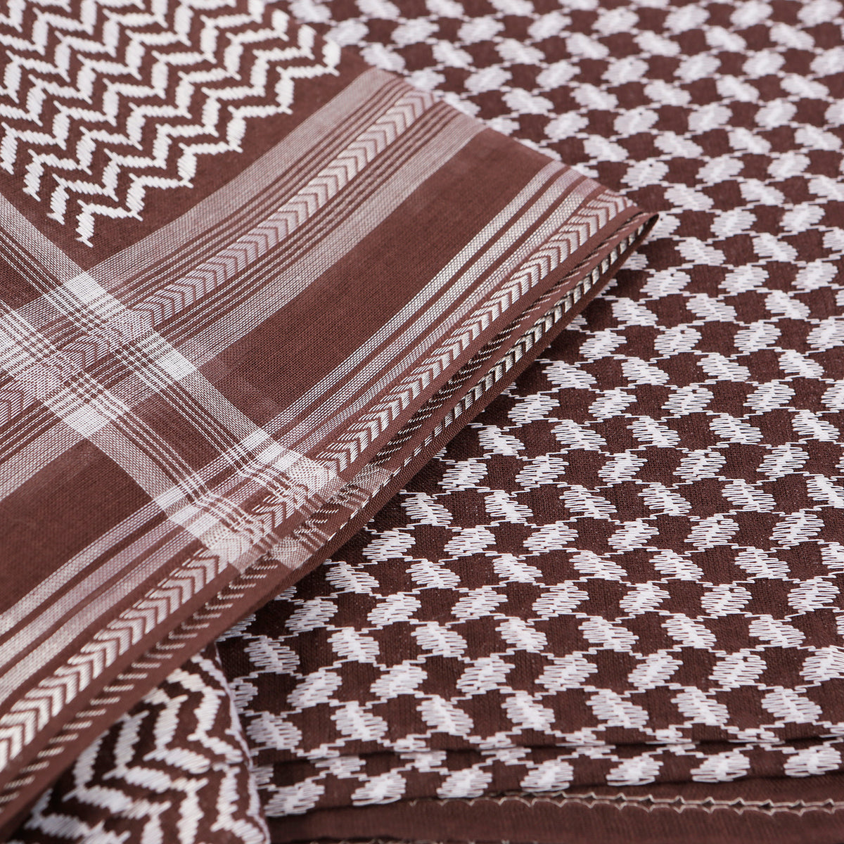 Arabian Maroon headscarf with Premium Embroidery Emirati Shemagh - Thobe London