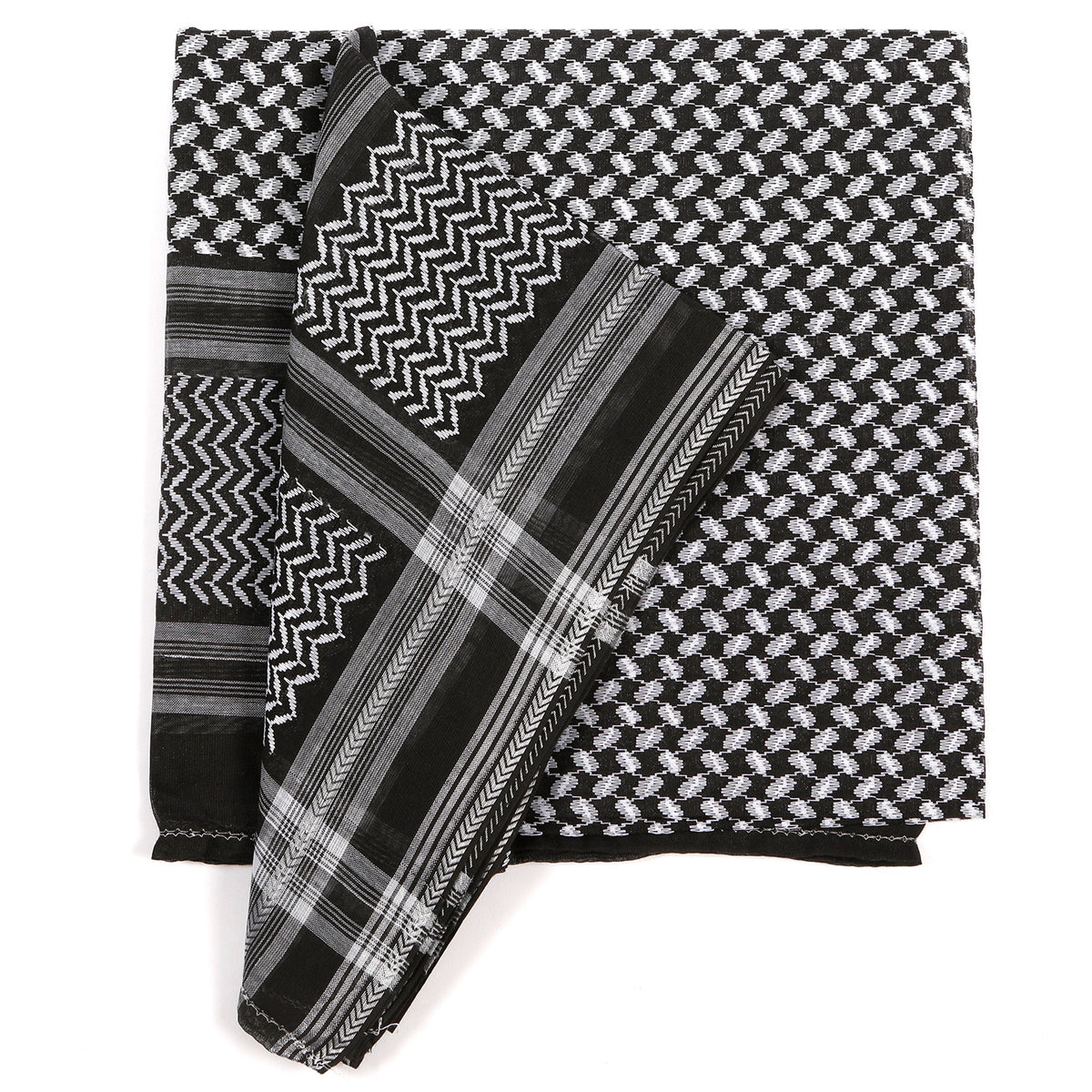 Arabian Black headscarf with Premium Embroidery Emirati Shemagh - Thobe London