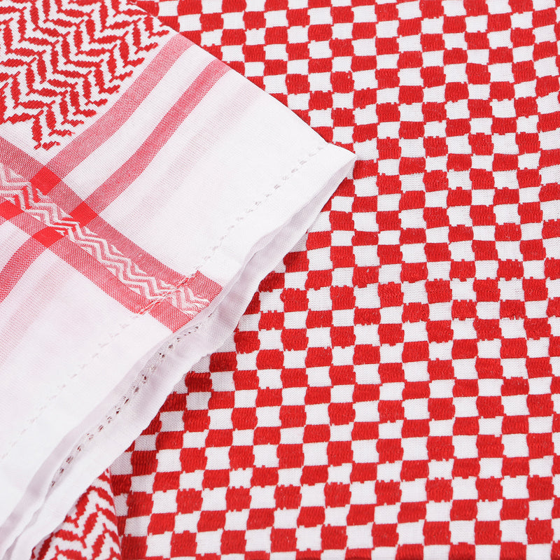 Saudi Arabian Red and White Shemagh headscarf - Thobe London