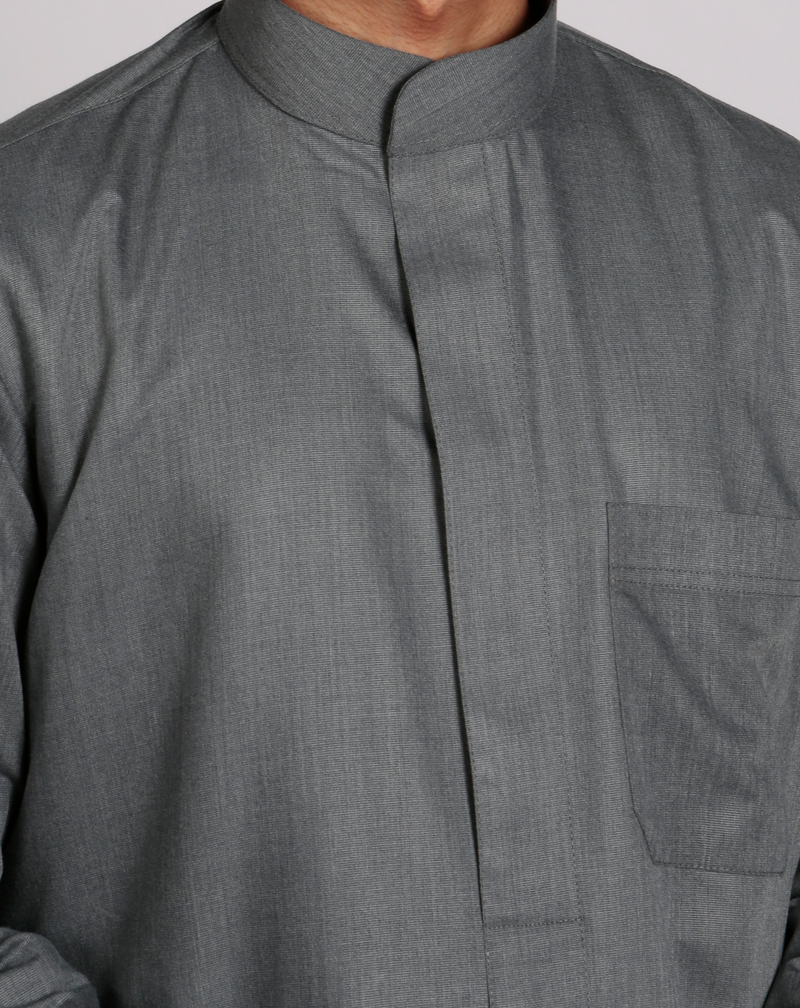 Saudi thobe with mandarin Collar - Thobe London