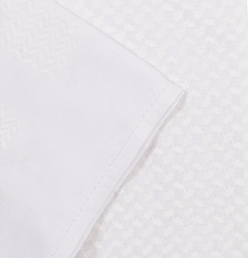 Arabian White headscarf with Premium Embroidery Emirati Shemagh - Thobe London