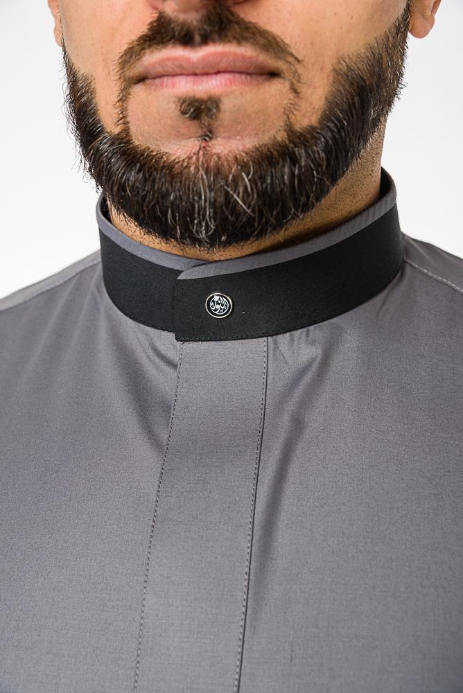 Smart Saudi thobe with mandarin Collar - Thobe London